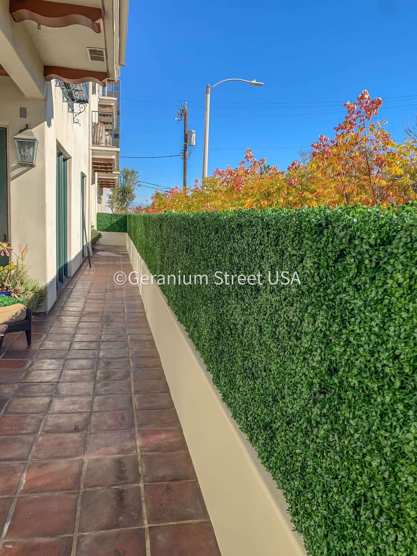 Custom hedge installation in Plano