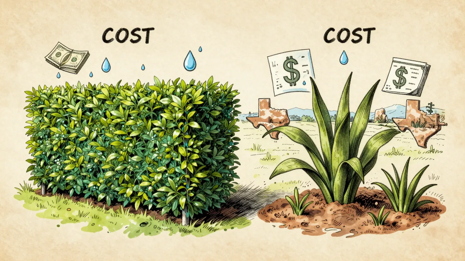 Artificial Hedges vs. Real Plants in Texas: Which is Cheaper?
