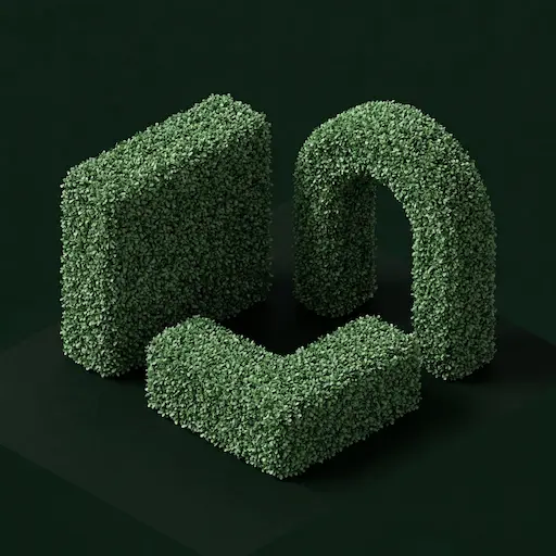 Custom shaped artificial hedge panels